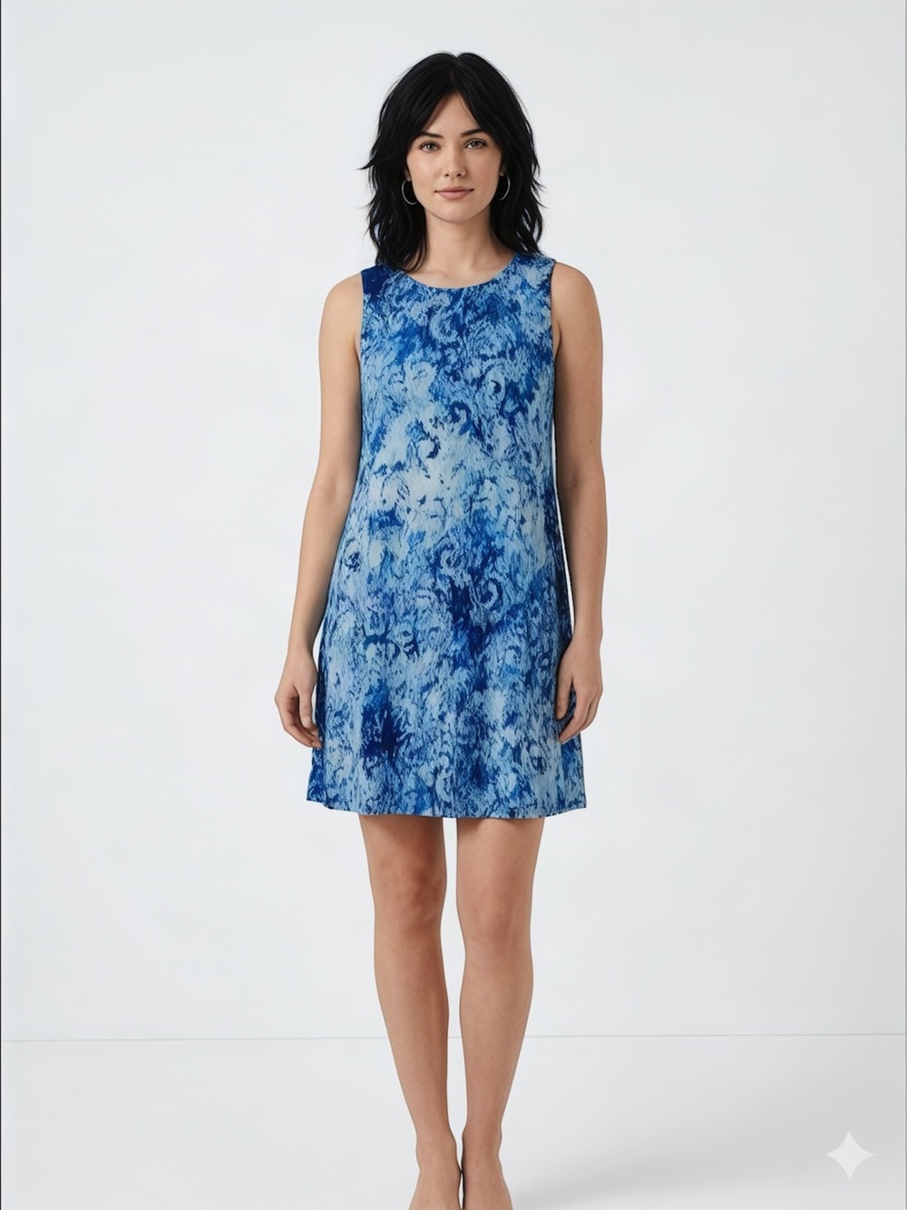 $149 Anne Klein Paisley Patterned Stretchable Mini Dress Size 4 Women’s